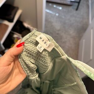 Mable Light Green Smocked Dress